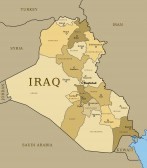 15346152 mappa di iraq con province governatorati in vari colori e citta baghdad mosul karbala najaf e altri