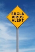 27831129 un segnale di avvertimento stradale di un avviso di virus ebola