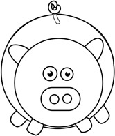 Cute Pig Outline