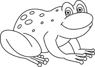Frog Black White Clipart