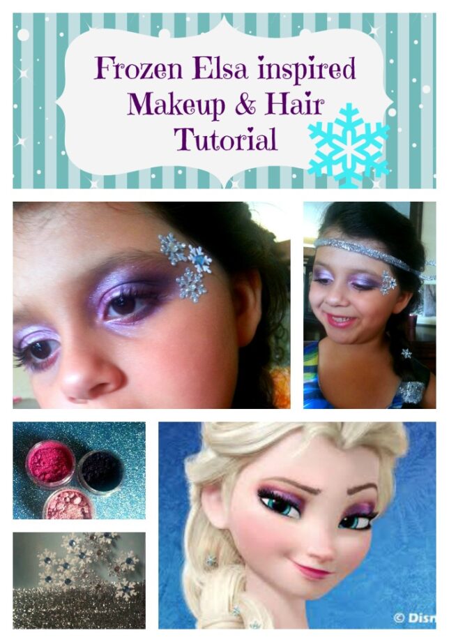 Frozen Elsa Halloween costume hair and makeup tutorial