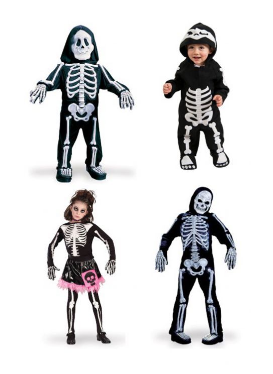 Idee costume di halloween da scheletro bambino