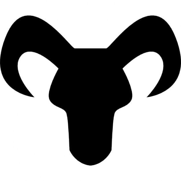 capricorno segno zodiacale della testa silhouette nera con le corna 318 62910