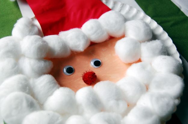 Come fare lavoretto bambini Babbo Natale in cotone