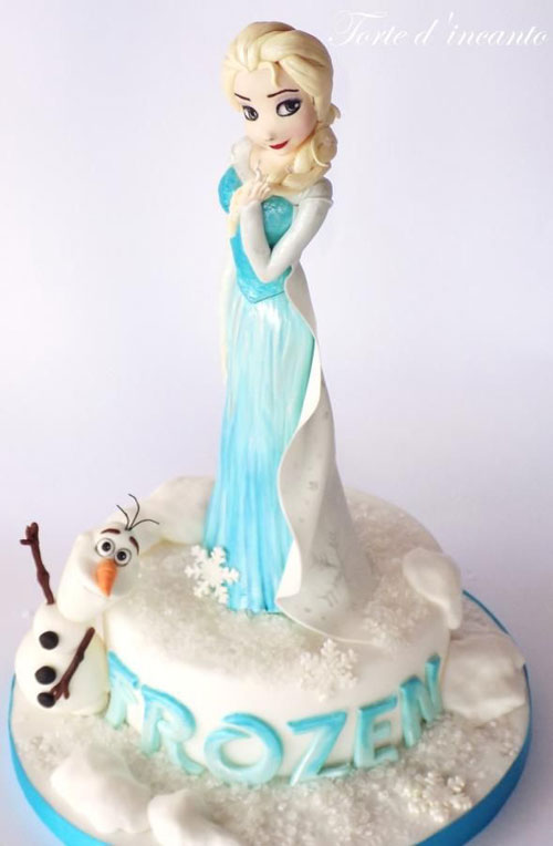 Come fare Elsa Frozen con pasta di zucchero