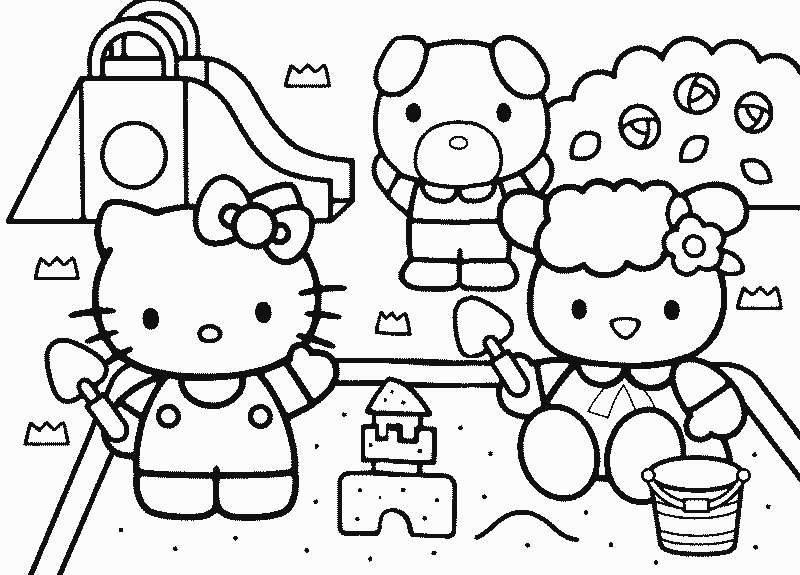 Disegni da colorare Pasqua Hello Kitty