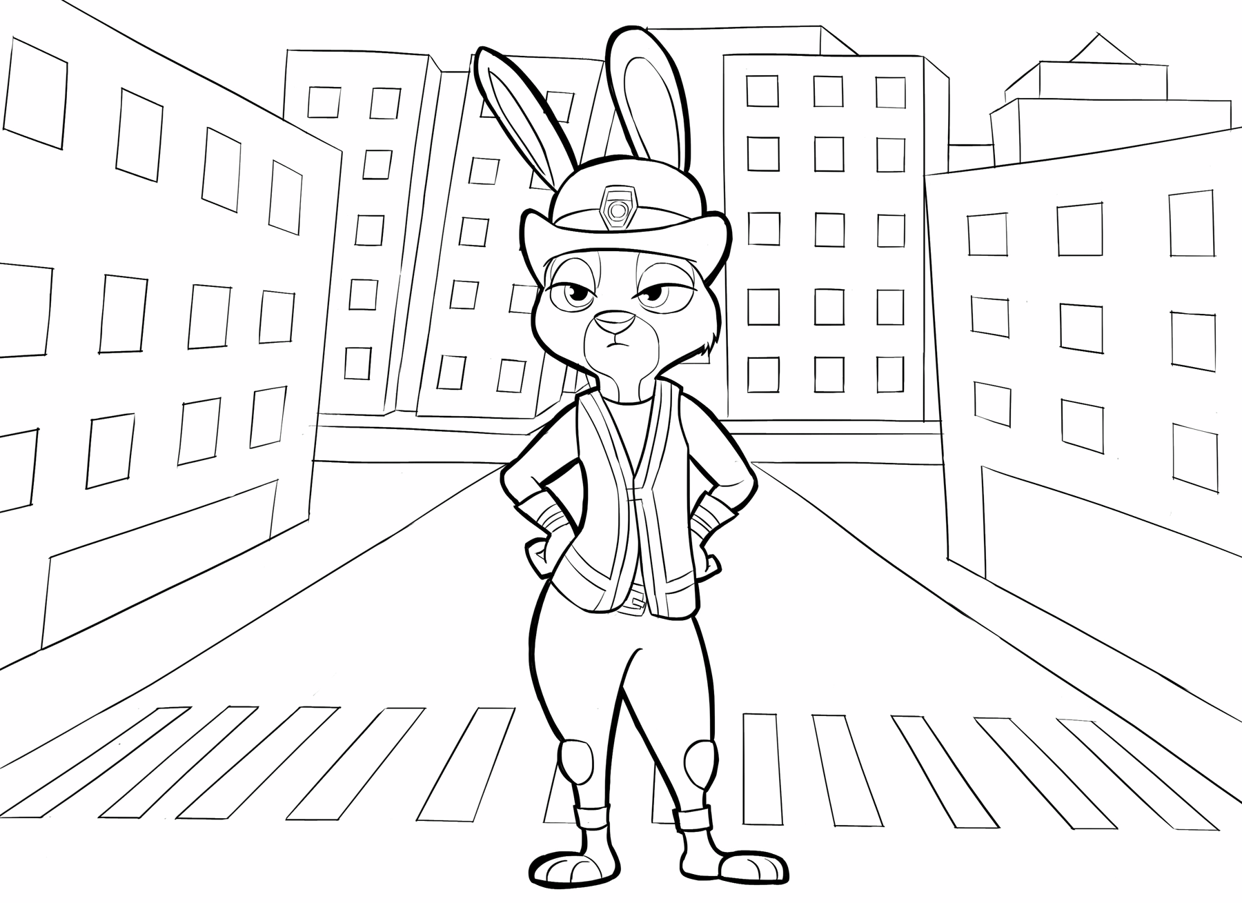 disegni da colorare di Judy di Zootropolis