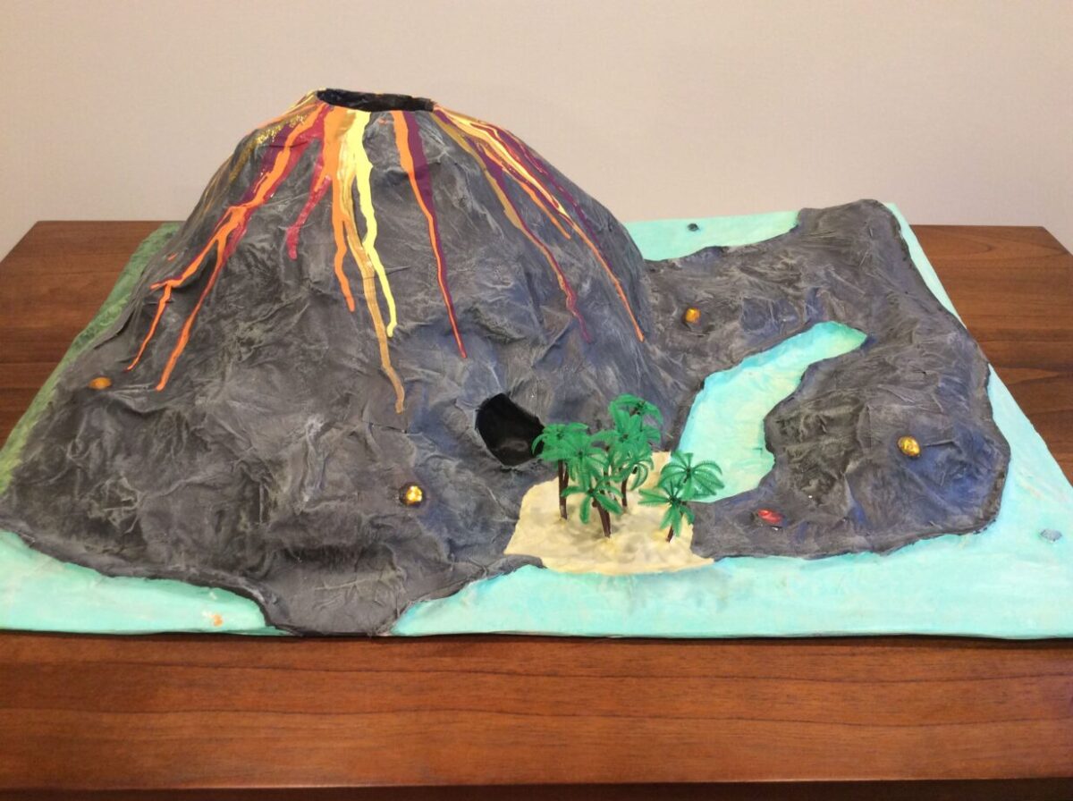 come costruire un vulcano per bambini