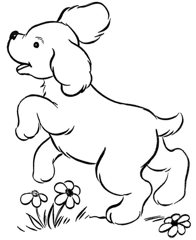 disegni da colorare cani bambini