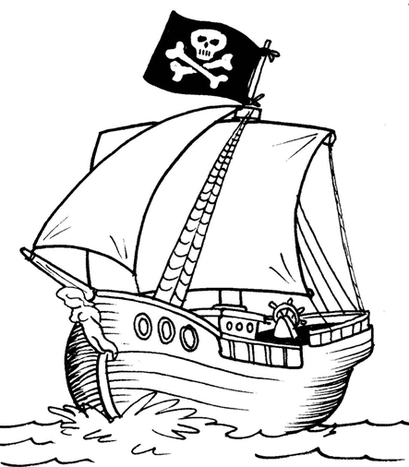 disegni da colorare pirati nave
